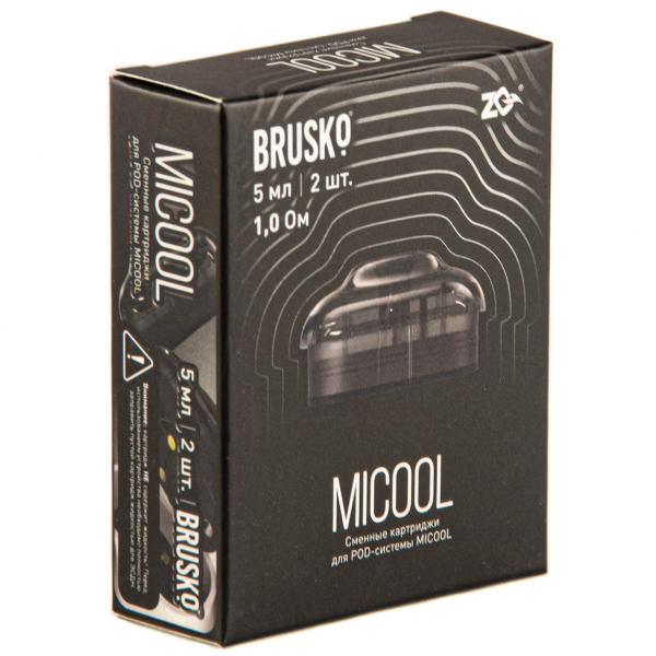 Картридж Brusko Zq Micool 5мл (2шт.) 1.0 в Якутске