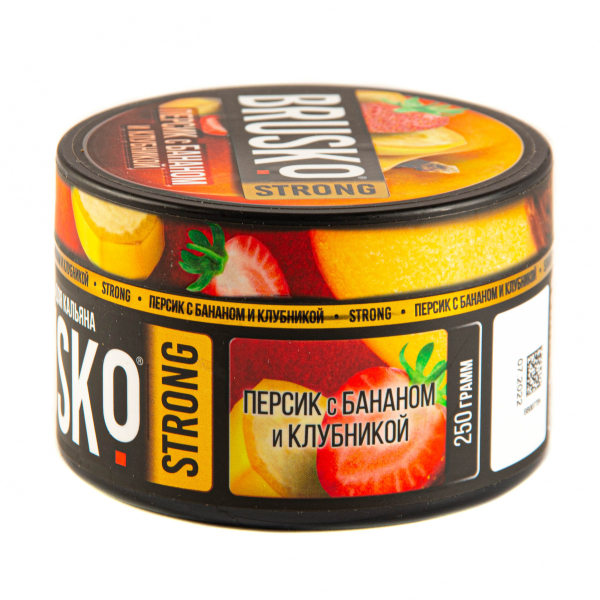 Смесь Brusko Strong персик с бананом и клубникой  250 гр в Якутске