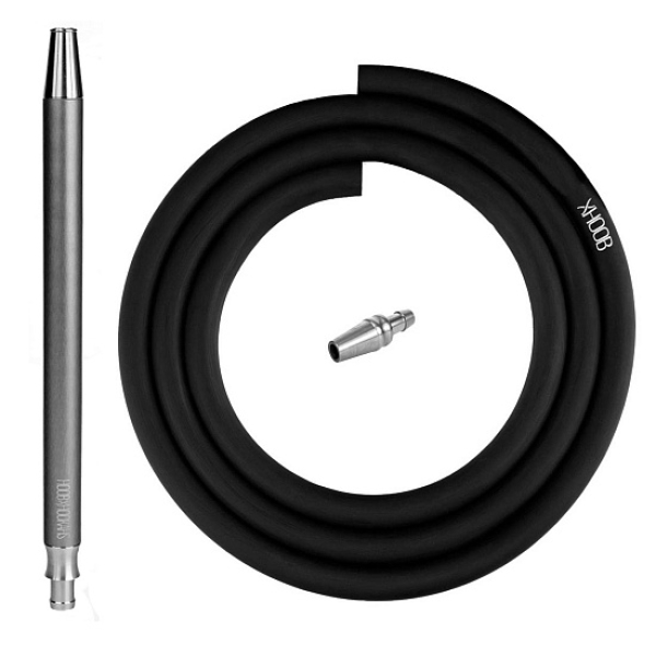 Hoob Smpl Xl Шланг Комплект Black (Черный Шланг, Мундштук, Коннектор Plug) в Якутске