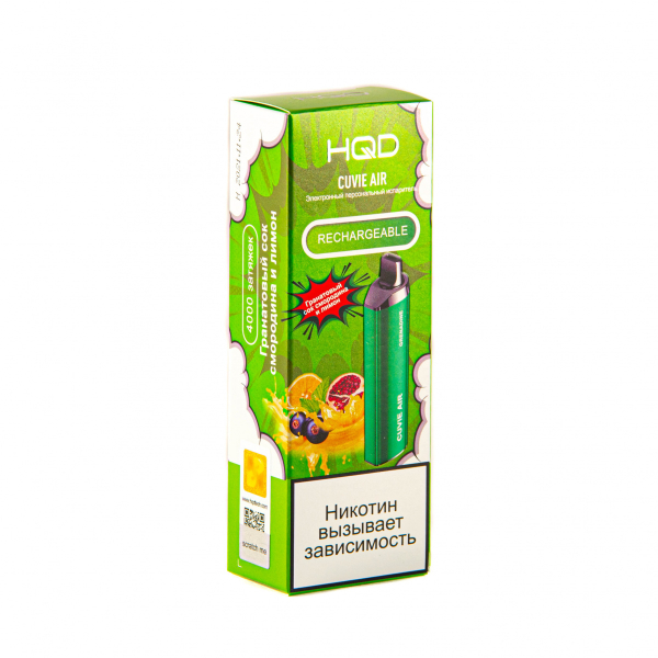 Hqd Cuvie Air Гранатовый Сок, Смородина И Лимон (4000 Затяжек) в Якутске