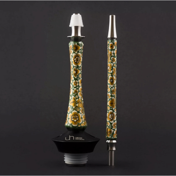 Кальян Union Hookah Sleek Хохлома Зеленый  в Якутске