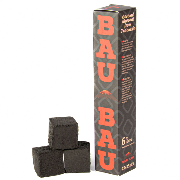 Уголь Bau Bau Кокосовый 6 Шт Черный (25 Мм) в Якутске