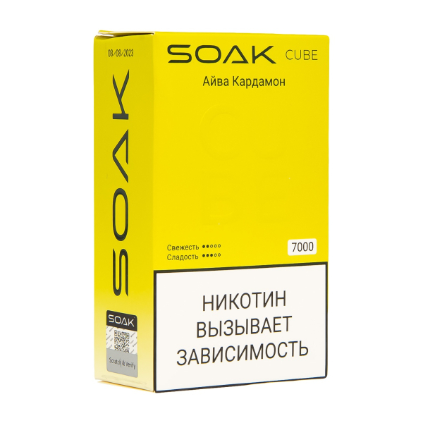 Soak Cube Айва Кардамон 7000 Затяжек в Якутске