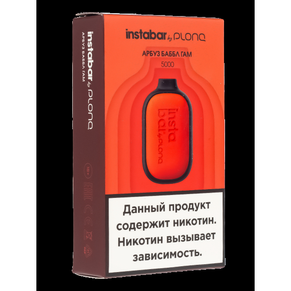 Plonq Instabar Арбуз Баббл Гам (5000 Затяжек) 20 Мг в Якутске