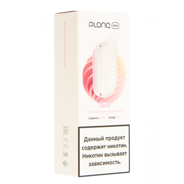 Plonq Max Клубничное Мороженое (6000 Затяжек) 20 Мг в Якутске