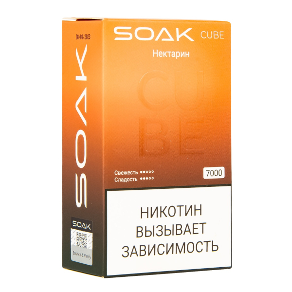 Soak Cube Нектарин 7000 Затяжек в Якутске