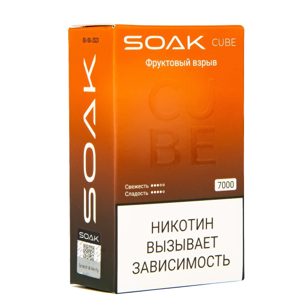 Soak Cube Фруктовый Взрыв 7000 Затяжек в Якутске
