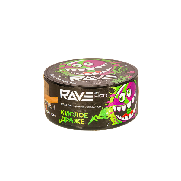 Табак Rave By Hqd Кислое Драже  25 грамм в Якутске