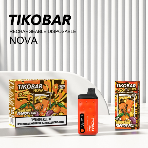 Электронка Tikobar Nova Мандарин Маракуйя 10000 Затяжек в Якутске
