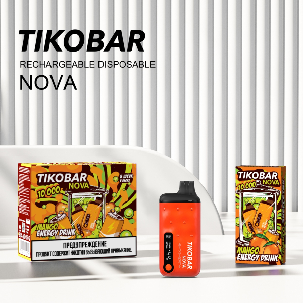 Электронка Tikobar Nova Манго Энергетик 10000 Затяжек в Якутске