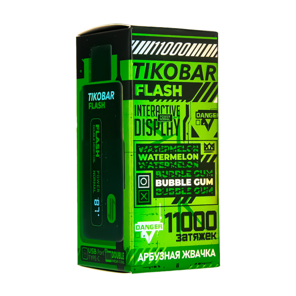 Электронка Tikobar Flash Арбузная Жвачка 11000 Затяжек в Якутске