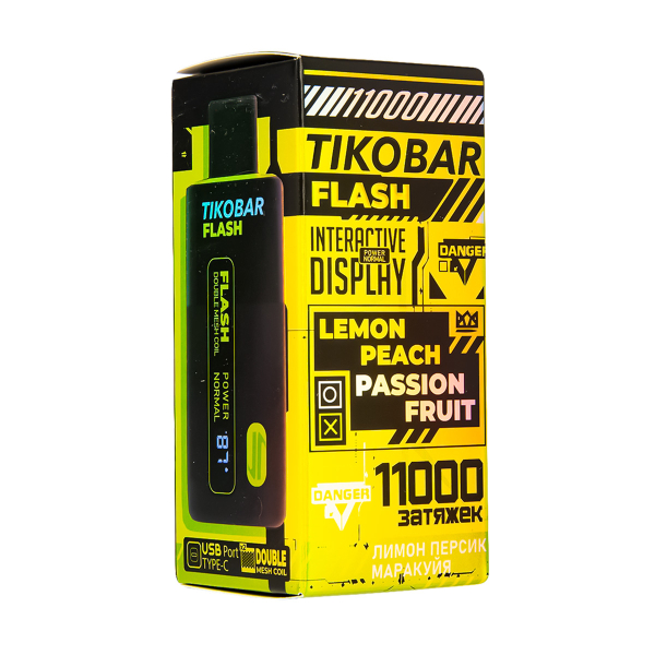 Электронка Tikobar Flash Лимон Персик Маракуйя 11000 Затяжек в Якутске