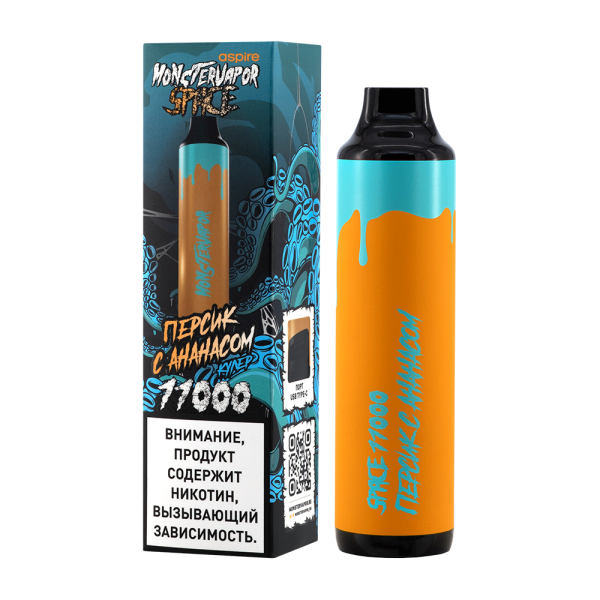 Электронка Monstervapor Space Персик И Ананас (11000 Затяжек) в Якутске