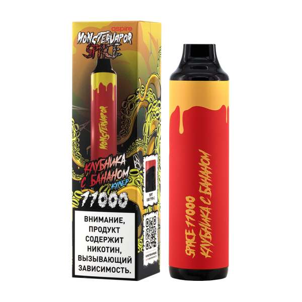 Электронка Monstervapor Space Клубника И Банан (11000 Затяжек) в Якутске