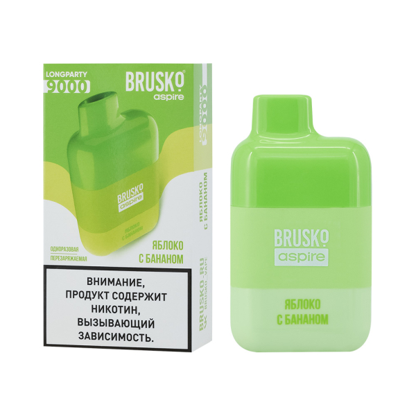 Электронка Brusko Longparty Яблоко И Банан (9000 Затяжек) в Якутске