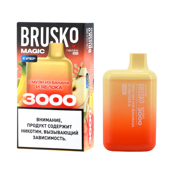 Электронка Brusko Magic Смузи Из Банана И Яблока (3000 Затяжек) в Якутске