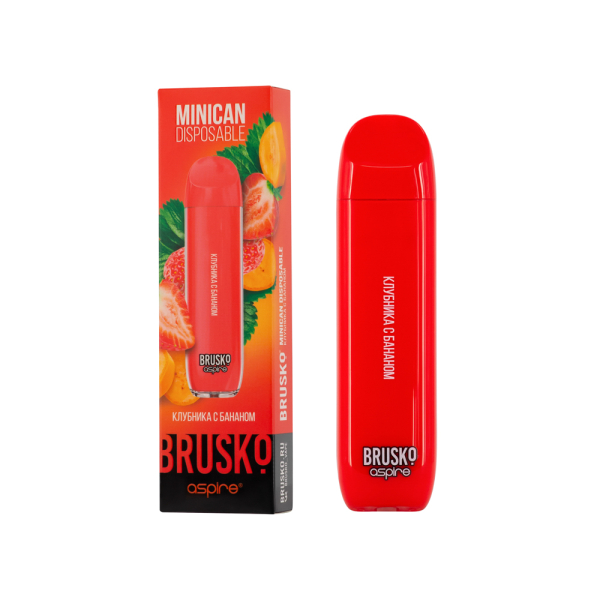 Электронка Brusko Minican Клубника С Бананом (1500 Затяжек) в Якутске