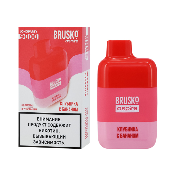 Электронка Brusko Longparty Клубника И Банан (9000 Затяжек) в Якутске