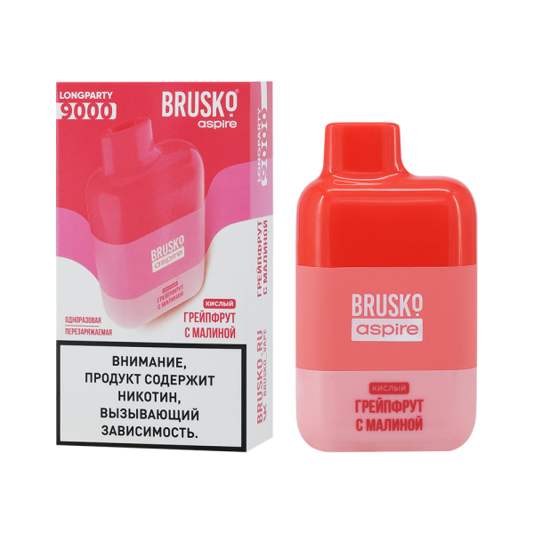Электронка Brusko Longparty Грейпфрут И Малина (9000 Затяжек) в Якутске
