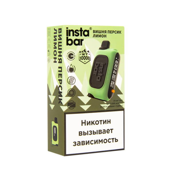 Электронка Plonq Instabar Вишня Персик Лимон (10000 Затяжек) 20 Мг в Якутске