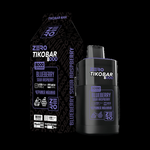 Электронка Tikobar Zero Черника Малина 8000 Затяжек в Якутске