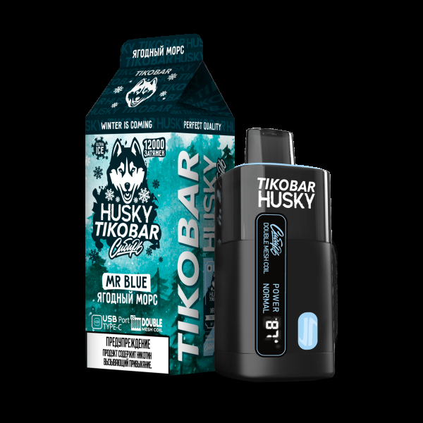 Электронка Tikobar Husky Сибирь Ягодный Морс 12000 Затяжек в Якутске