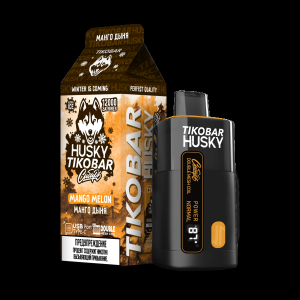 Электронка Tikobar Husky Сибирь Манго Дыня 12000 Затяжек в Якутске