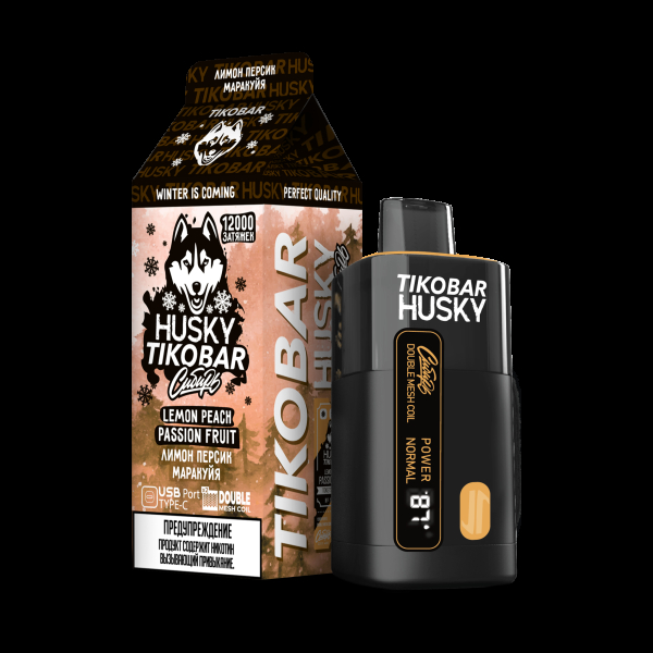 Электронка Tikobar Husky Сибирь Лимон Персик Маракуйя 12000 Затяжек в Якутске