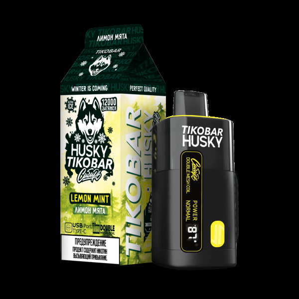 Электронка Tikobar Husky Сибирь Лимон Мята 12000 Затяжек в Якутске