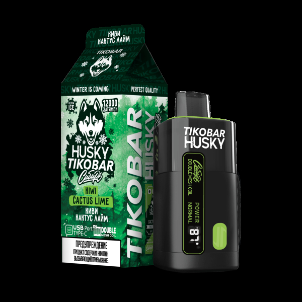 Электронка Tikobar Husky Сибирь Киви Кактус Лайм 12000 Затяжек в Якутске