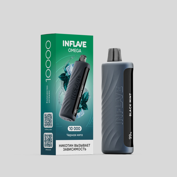 Электронка Inflave Omega Черная Мята (10000 Затяжек) в Якутске