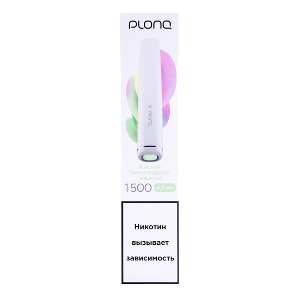 Электронка Plonq Plus Виноградная Жвачка (1500 Затяжек) 20 Мг в Якутске