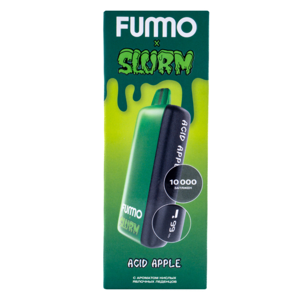 Электронка Fummo Indic Slurm Кислые Яблочные Леденцы (10 000 Затяжек) в Якутске