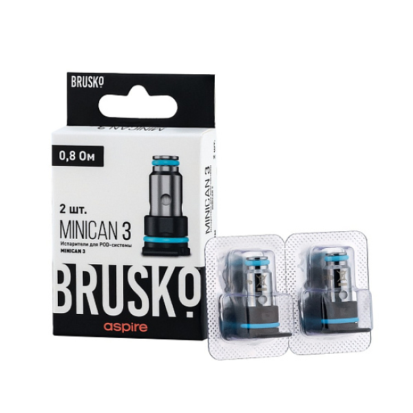 Испаритель Brusko Minican, 3, Af Mesh Coil, 0.8 Ом, Упак. 2 Шт в Якутске