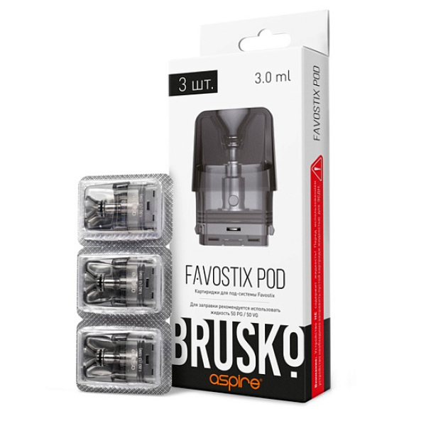 Сменный Картридж Brusko Favostix 0.6 Ом, Упак. 3 Шт в Якутске
