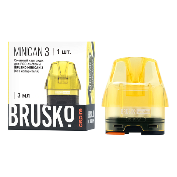 Сменный Картридж Brusko Minican 3, (Жёлтый), 3 Мл, Упак. 1 Шт в Якутске