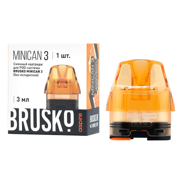 Сменный Картридж Brusko Minican 3, (Оранжевый), 3 Мл, Упак. 1 Шт в Якутске