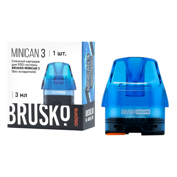 Сменный Картридж Brusko Minican 3, (Синий), 3 Мл, Упак. 1 Шт в Якутске
