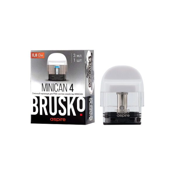 Сменный Картридж Brusko Minican 4 (3Мл) 0,8 Ом, Упак. 1 Шт белый в Якутске