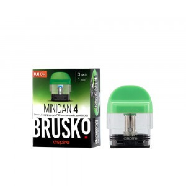Сменный Картридж Brusko Minican 4 (3Мл) 0,8 Ом, Упак. 1 Шт зеленый в Якутске