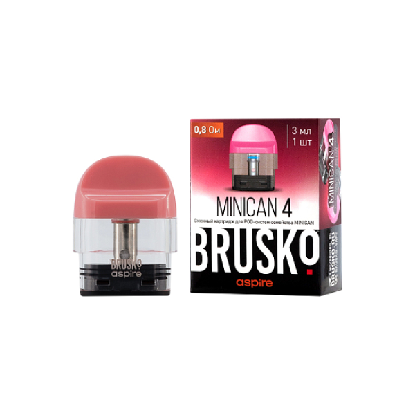 Сменный Картридж Brusko Minican 4 (3Мл) 0,8 Ом, Упак. 1 Шт розовый в Якутске