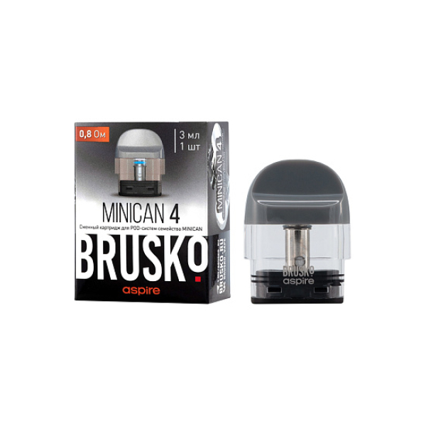 Сменный Картридж Brusko Minican 4 (3Мл) 0,8 Ом, Упак. 1 Шт серый в Якутске