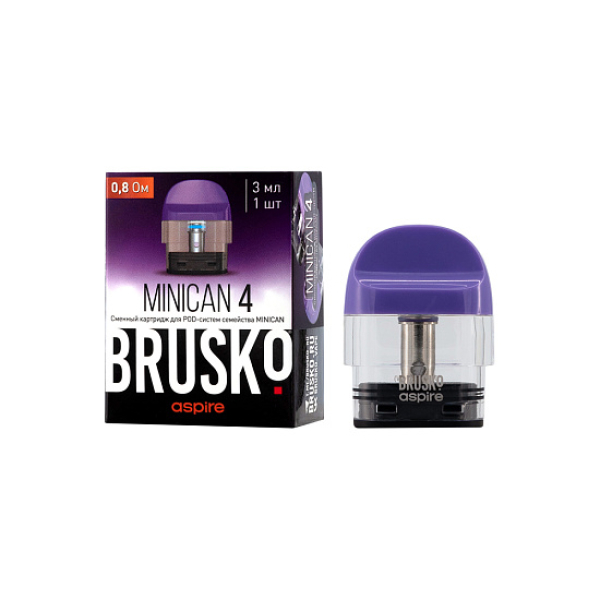 Сменный Картридж Brusko Minican 4 (3Мл) 0,8 Ом, Упак. 1 Шт синий в Якутске