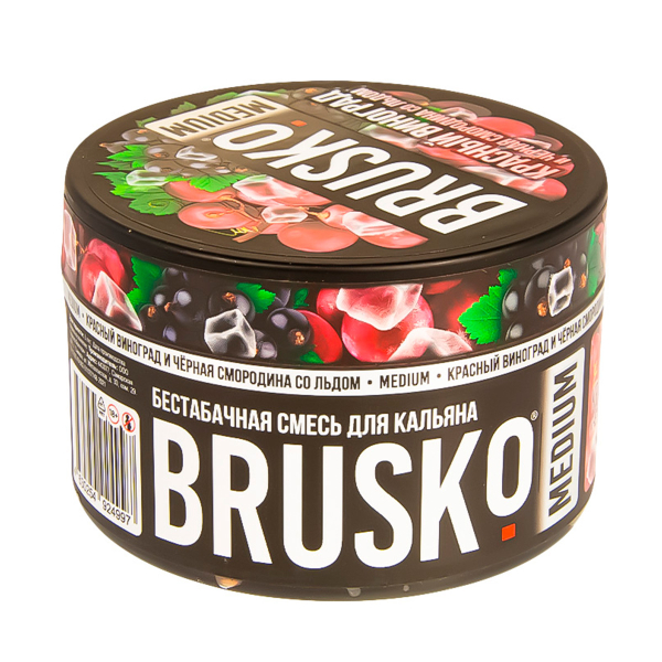 Смесь Brusko Medium Красный Виноград И Чёрная Смородина Со Льдом  250 гр в Якутске