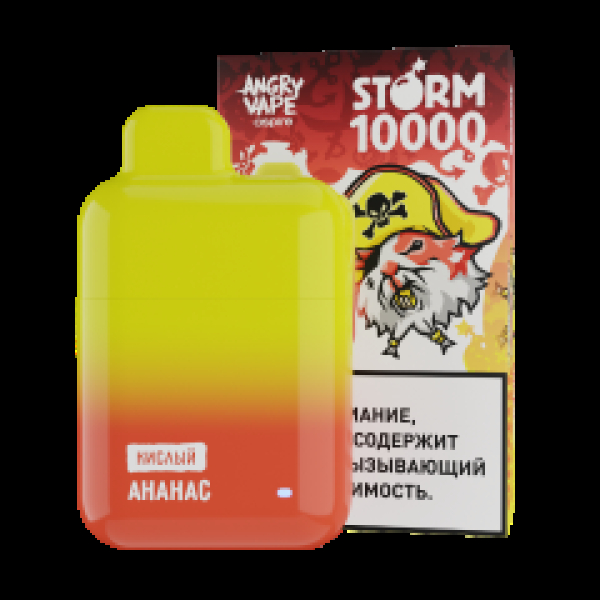 Электронка Angry Vape  Storm Ананас 10000 затяжек в Якутске
