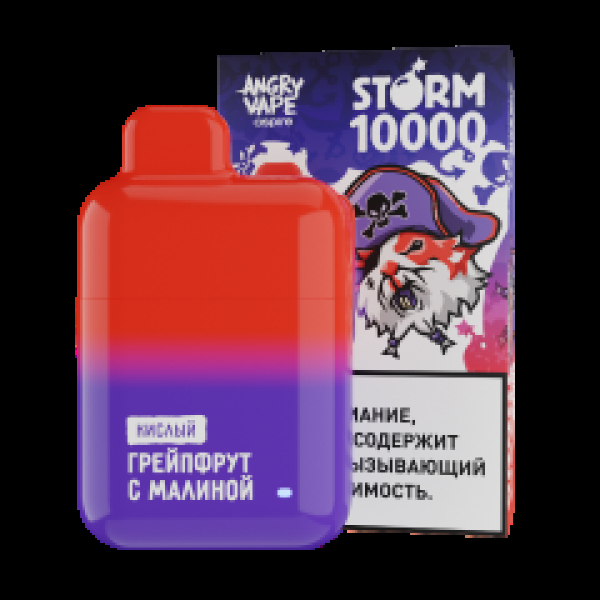 Электронка Angry Vape  Storm Грейпфрут С Малиной 10000 затяжек в Якутске