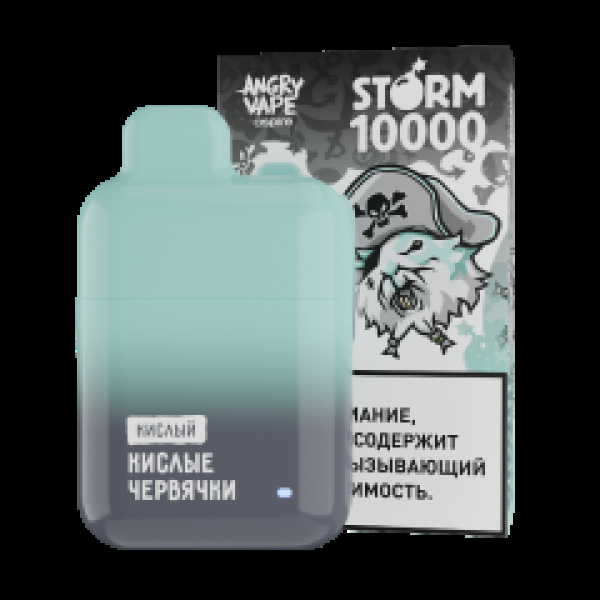 Электронка Angry Vape  Storm Кислые Червячки 10000 затяжек в Якутске