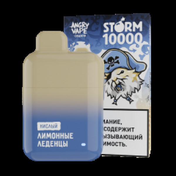 Электронка Angry Vape  Storm Лимонные Леденцы 10000 затяжек в Якутске