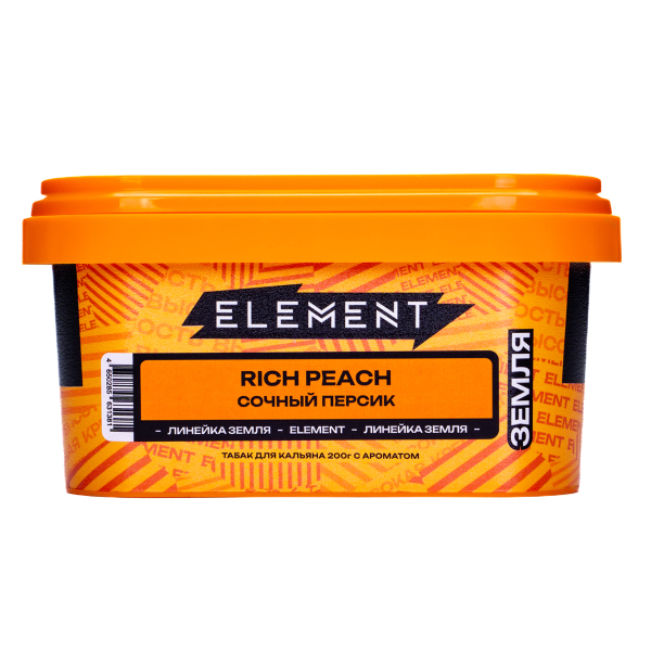 Табак Element Земля Rich Peach 200 грамм в Якутске