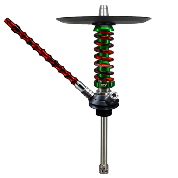 Кальян Mamay Customs Coilovers Micro Зеленый Красный Сплеш  в Якутске